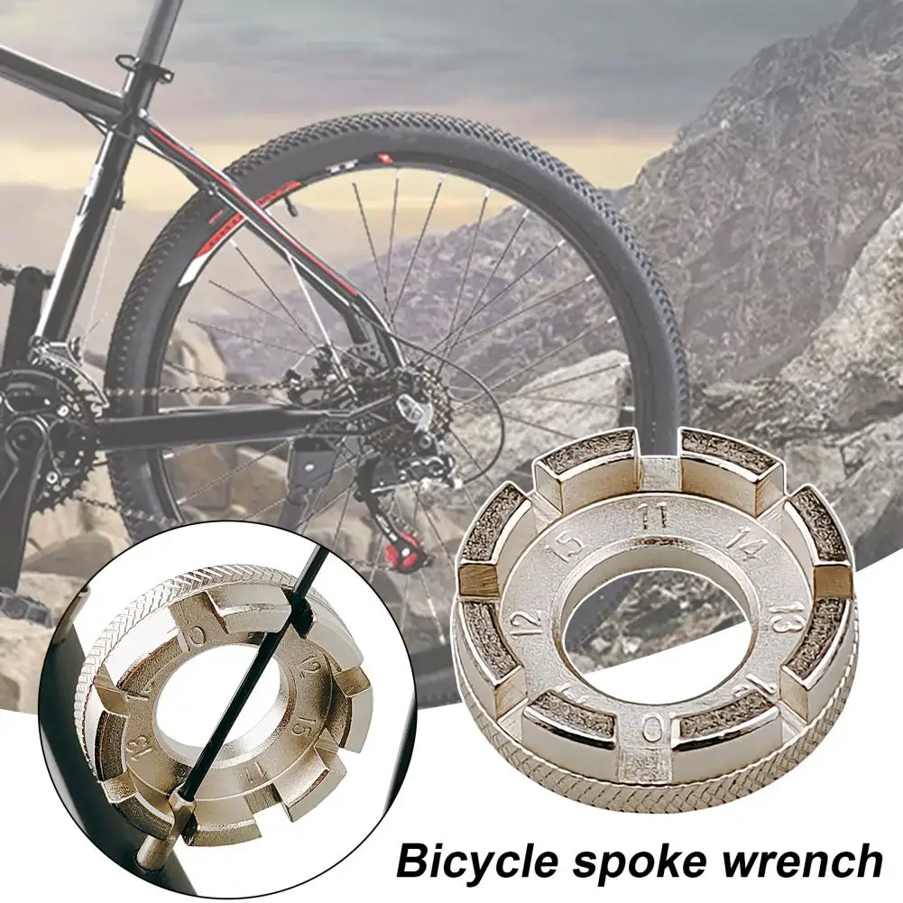 Ключ для ниппеля для велосипедных спиц с 8 Отверстиями Инструментальная сталь высокой твердости Гаечный ключ для регулировки обода велосипедного колеса MTB Инструменты для шоссейных велосипедов Изображение 3