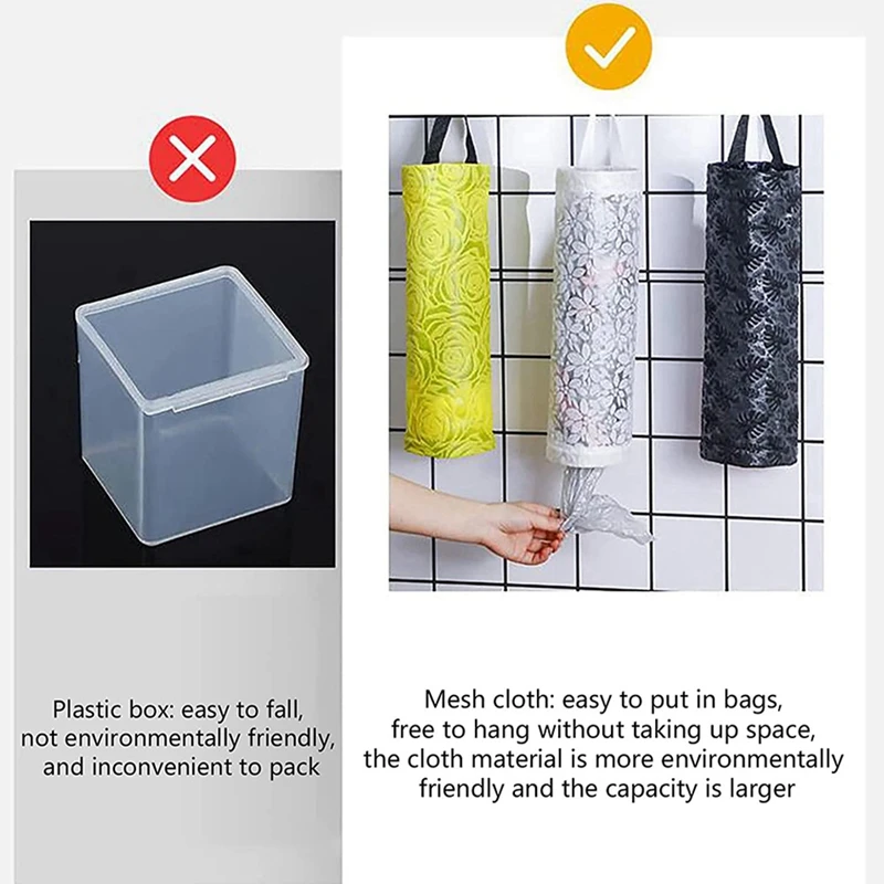 Кухонный подвесной мешок Мешок для мусора Сумка для хранения Разного настенного органайзера Изображение 4