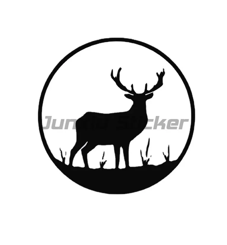 Модный крутой виниловый стайлинг автомобиля с головой оленя, креативные наклейки и отличительные знаки для охотничьего автомобиля Изображение 5