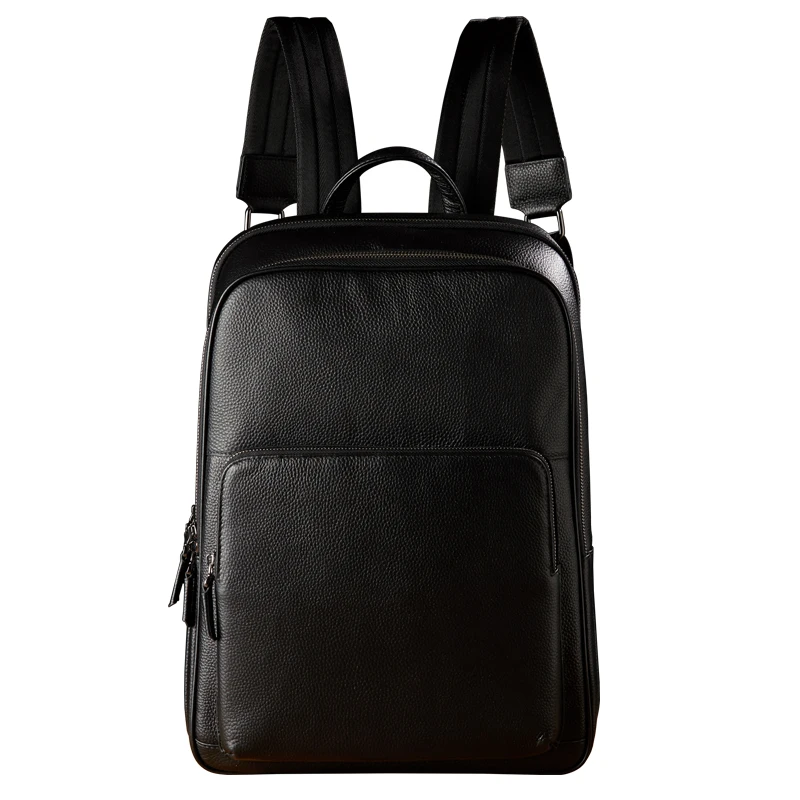 Мужская сумка через плечо ручной работы из натуральной кожи, повседневный деловой рюкзак большой емкости, ретро дорожная сумка из воловьей кожи первого слоя Изображение 5