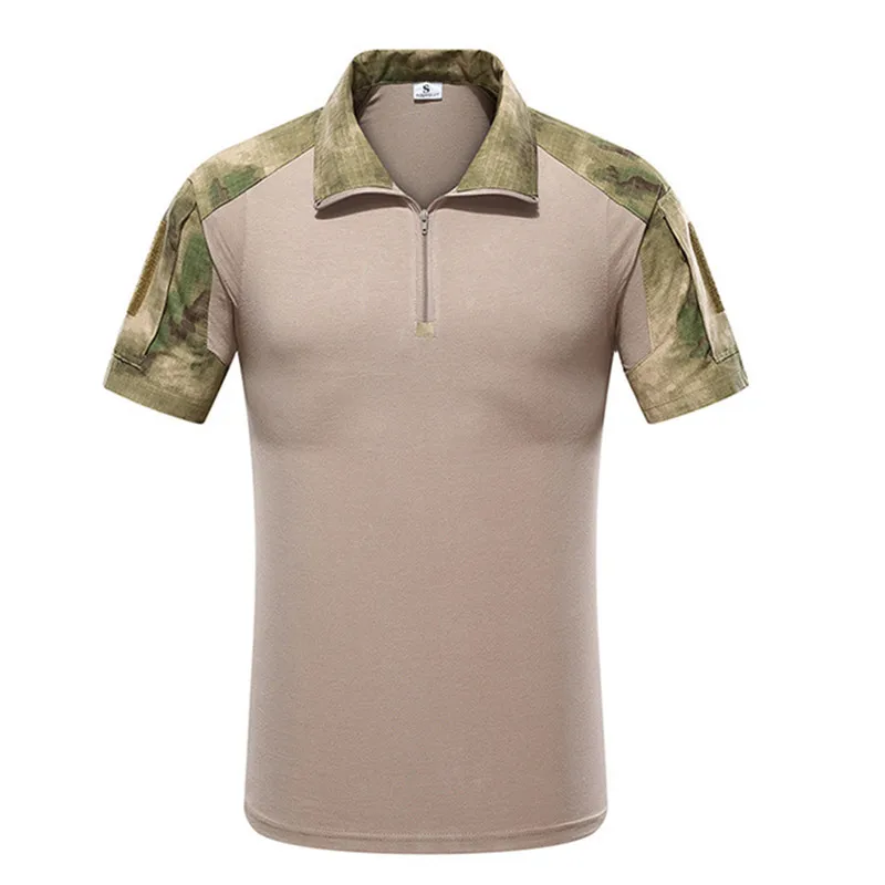 Мужские тактические футболки, камуфляжные армейские охотничьи, альпинистские футболки с коротким рукавом, штурмовые боевые, военные, походные рубашки для мужчин Изображение 3