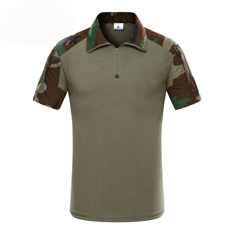 Мужские тактические футболки, камуфляжные армейские охотничьи, альпинистские футболки с коротким рукавом, штурмовые боевые, военные, походные рубашки для мужчин Изображение 5