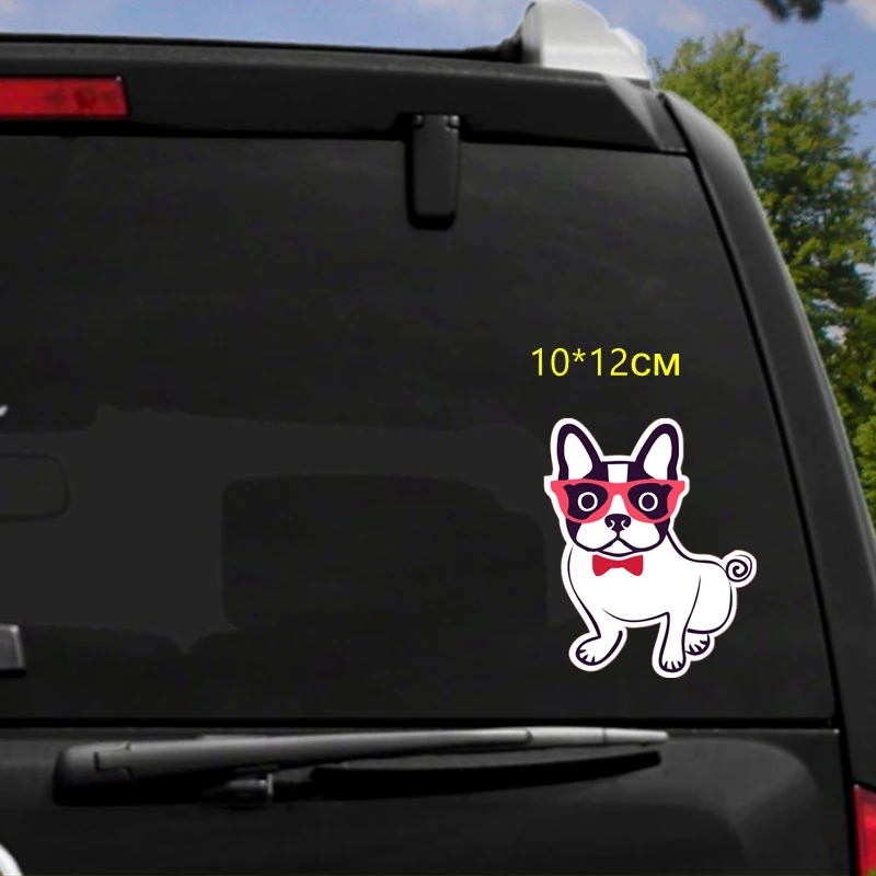 Наклейка для автомобиля Tri Mishki WCS047 10x12cm Boston Terrier забавные красочные наклейки для автомобиля авто автомобильные наклейки Изображение 5