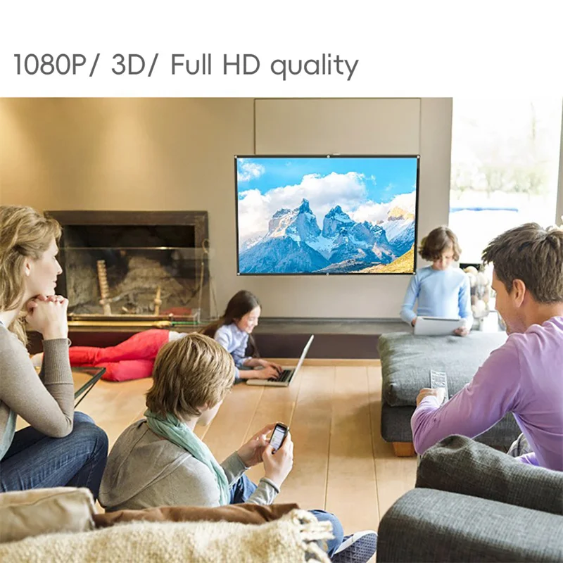 Портативный Складной Проекционный Экран с соотношением сторон 16:9 Высокой плотности 1080P 3d 4K HD Проектор Movie 100 120 150 дюймов Изображение 3