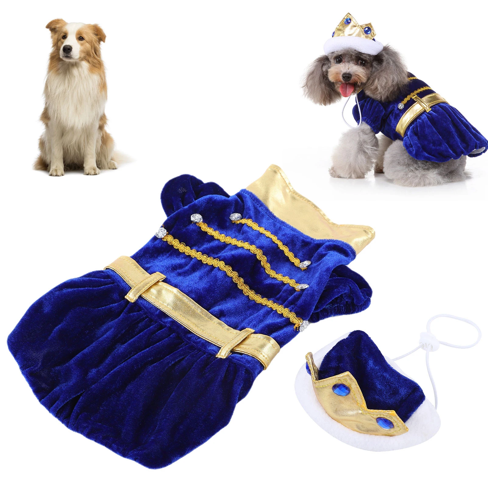 Рождественский костюм для милой собачки, костюм для собачьих фестивалей, шляпа, Рождественский наряд, зоотовары, Реквизит для фотосъемки. Изображение 2