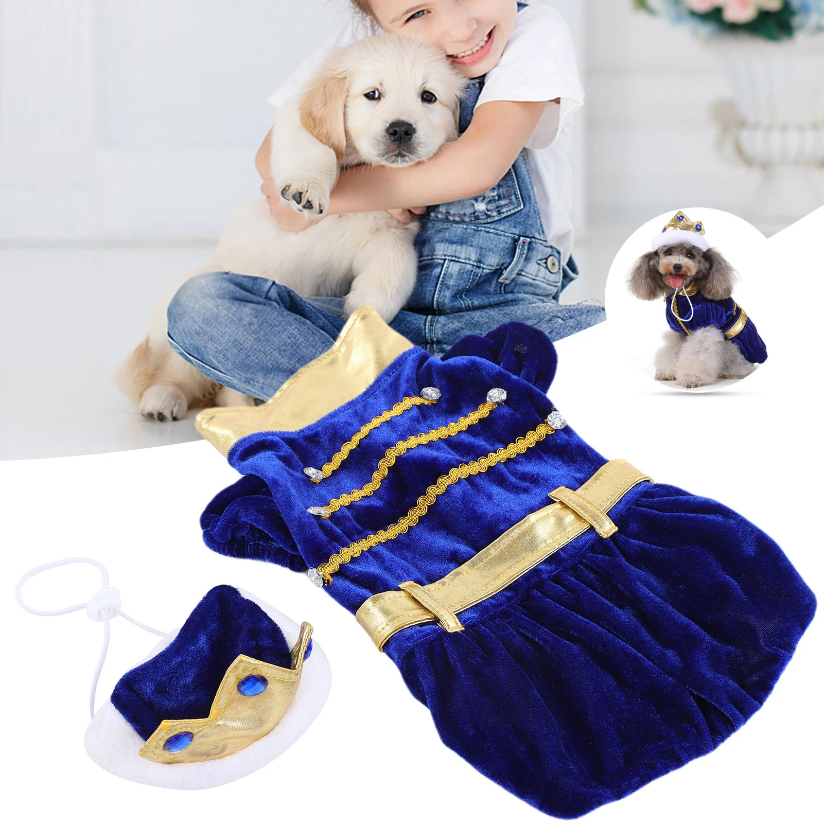 Рождественский костюм для милой собачки, костюм для собачьих фестивалей, шляпа, Рождественский наряд, зоотовары, Реквизит для фотосъемки. Изображение 3