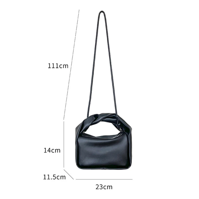 Роскошная женская сумка через плечо Мягкие плиссированные женские сумки через плечо большой емкости Повседневные женские квадратные дизайнерские модные сумки Изображение 5