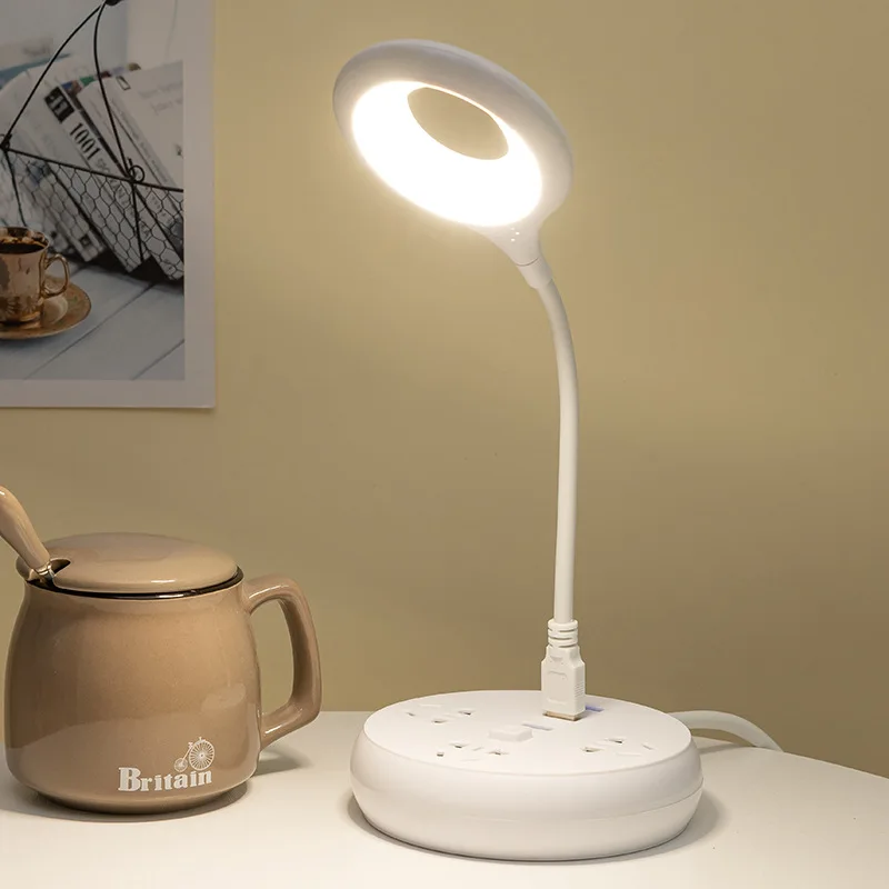 Светодиодная настольная лампа, портативная лампа-ночник, свободно складывающаяся настольная лампа, USB-лампа для чтения, защита глаз, энергосберегающая настольная лампа Изображение 4