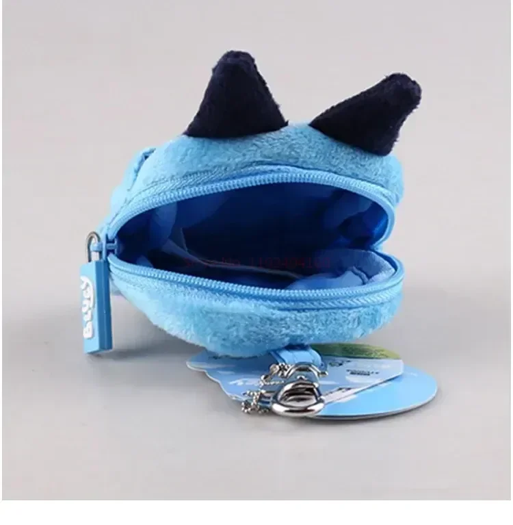 Сумка для канцелярских принадлежностей Moose Bluey, Маленькая плюшевая сумка для канцелярских принадлежностей, студенческая портативная сумка для карандашей большой емкости, сумка для обучения, брелок для ключей, подарок Изображение 5