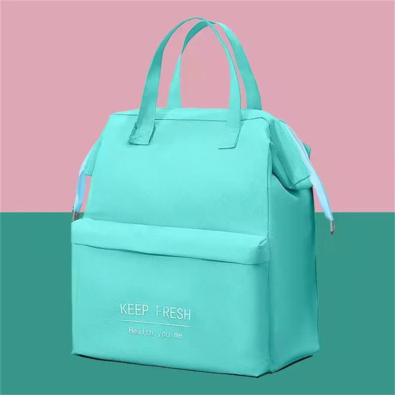 Сумка для ланча большой емкости, водонепроницаемая изолированная сумка, сумки через плечо для Bento Pouch, фирменный ланч-бокс, сумки для пикника Изображение 4