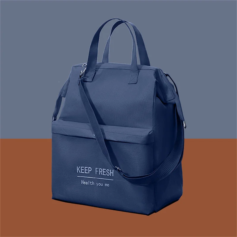 Сумка для ланча большой емкости, водонепроницаемая изолированная сумка, сумки через плечо для Bento Pouch, фирменный ланч-бокс, сумки для пикника Изображение 5