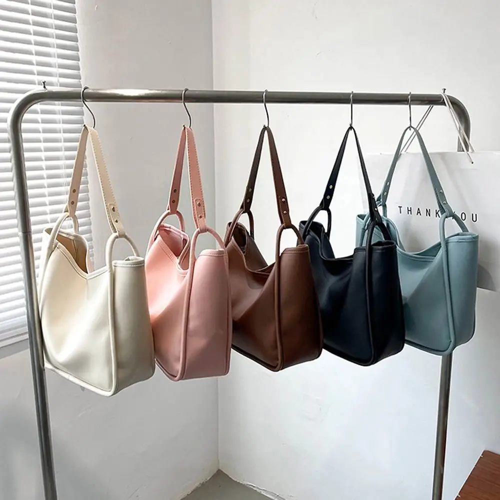 Сумка-тоут из искусственной кожи в стиле Ins, элегантная Корейская сумка-тоут большой емкости, универсальная школьная сумка, женская сумка Ins для девочек Изображение 3