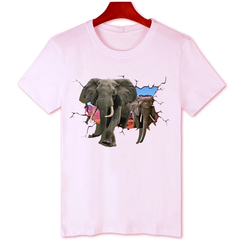 Футболка Elephant 3D, оригинальные брендовые топы, летняя футболка оверсайз для мужчин, повседневная одежда B143 Изображение 2